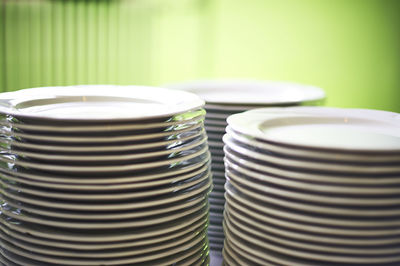 Close-up of tea cup on table