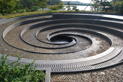 Close-up of spiral staircase