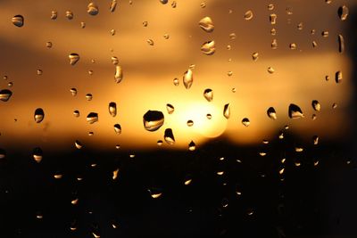 Full frame shot of wet window