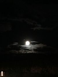 Scenic view of moon in sky at night