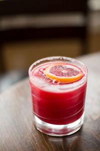 Close-up of drink on table