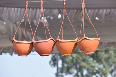 Close-up of rope against sky