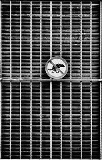 Close-up of sign on wall