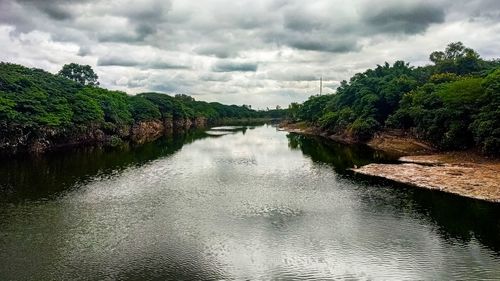 Scenic view of river against sky