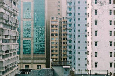 Low angle view of buildings in city