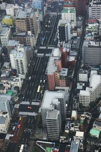 Buildings in city seen from tokyo sky tree