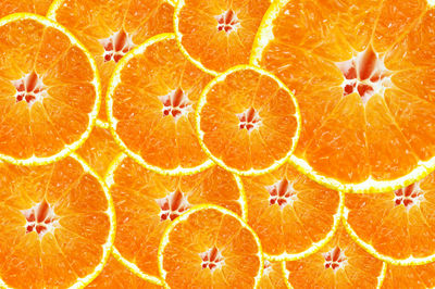 Full frame shot of orange slices