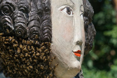 Close-up of statue against blurred background