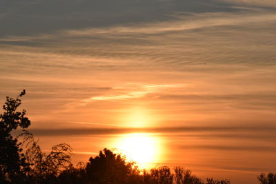 Scenic view of dramatic sky during sunset