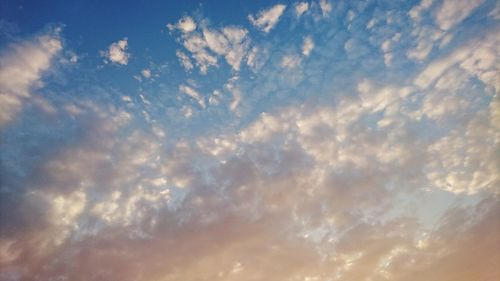 Low angle view of cloudy sky