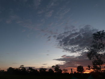 Scenic view of landscape against sky at sunset