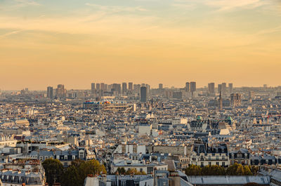 Sunset from montmartre paris