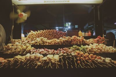 Vegetables for sale at market stall