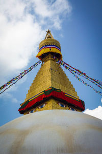 Low angle view of traditional building against sky