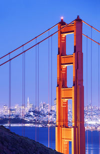 View of suspension bridge