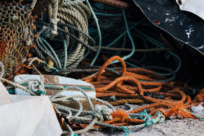 Close-up of fishing net