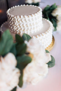 Close-up of cupcakes on table