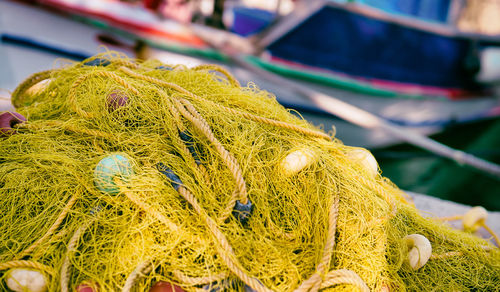 Close-up of fishing net