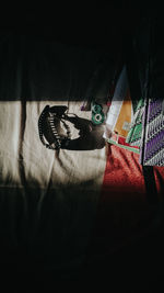 High angle view of shoes on table at home
