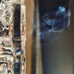 Close-up of glass jar on table