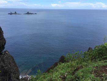 Scenic view of sea against sky