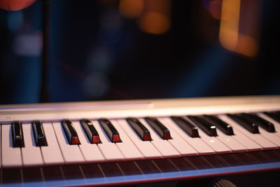 Close-up of piano