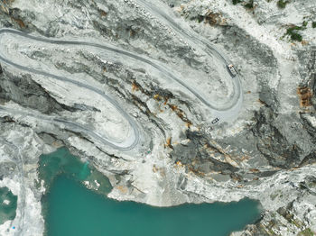 High angle view of sea