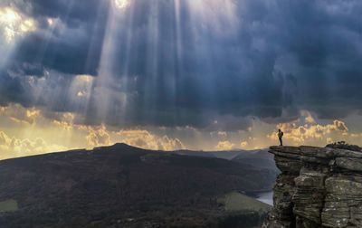 Panoramic view of mountains against sky