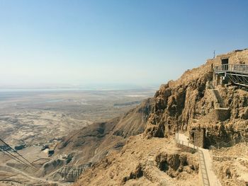 Scenic view of landscape against clear sky