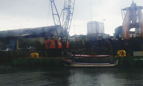 Boats in harbor