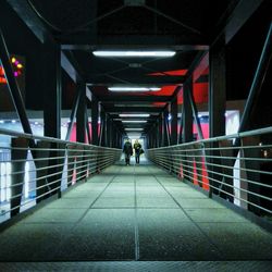 View of illuminated tunnel