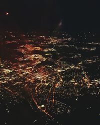 Illuminated city at night