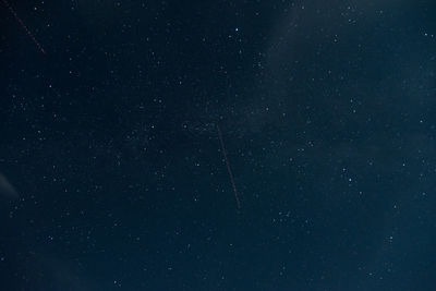 Low angle view of stars against sky at night