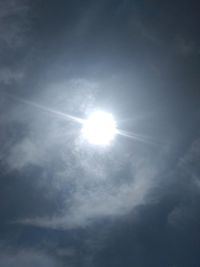 Low angle view of vapor trails in sky