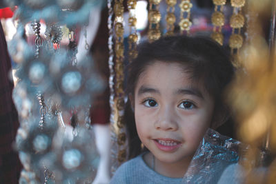 Portrait of girl looking at camera