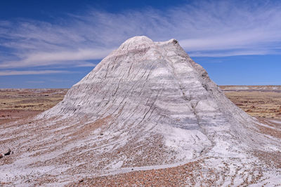 Dramatic colors on a painted desert hill in petrified forest national park in arizona