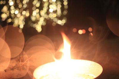 Close-up of illuminated lights