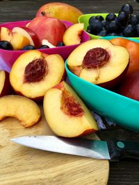 Close-up of fruit on table