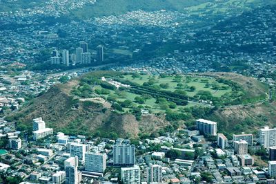 High angle view of cityscape