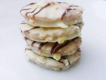 Close-up of food on white background