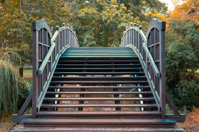 Staircase in park during autumn