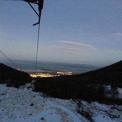 Scenic view of landscape against sky during sunset