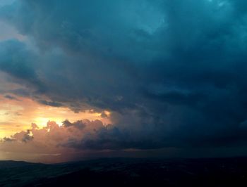 Scenic view of dramatic sky