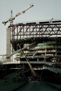 Cranes at construction site