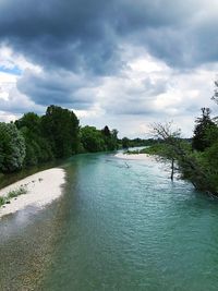 Scenic view of river against sky