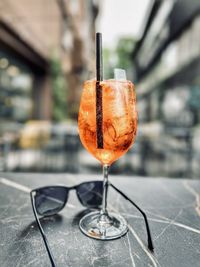 Close-up of drink on table