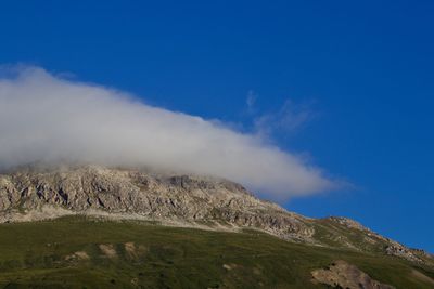 Low angle view of mountain against sky