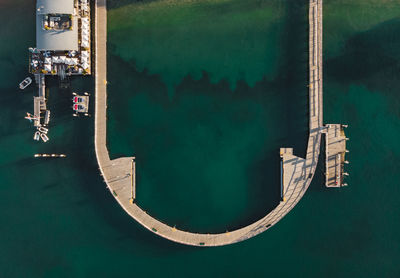 High angle view of swimming pool