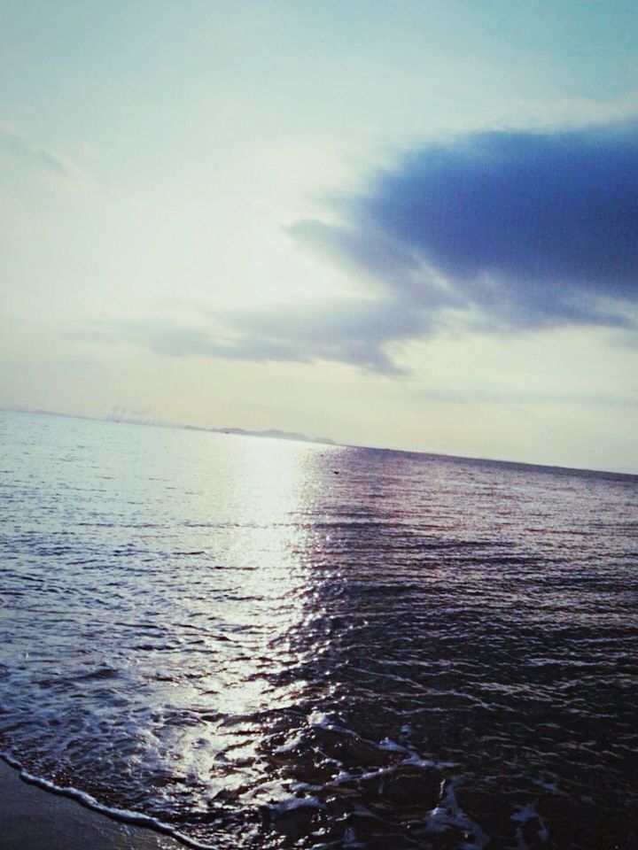 sea, water, horizon over water, sky, tranquil scene, scenics, tranquility, beauty in nature, nature, waterfront, rippled, cloud - sky, idyllic, seascape, beach, cloud, reflection, outdoors, sunset, remote