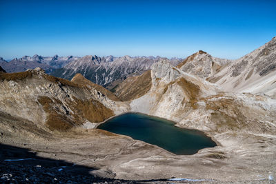 Idylic mountain lake in autumn